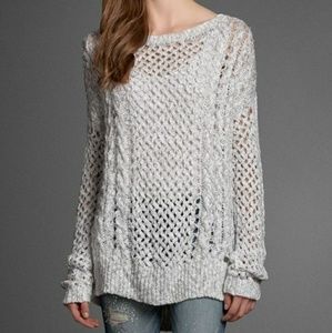 White Knit See Through Sweater